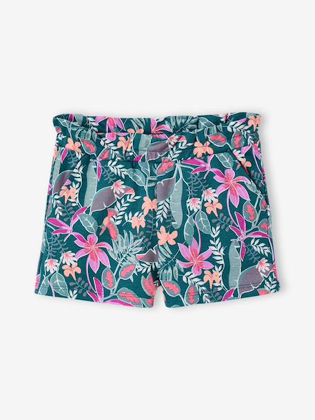 Lot de 2 shorts fille molleton léger mandarine+marine+vert d'eau 3 - vertbaudet enfant 