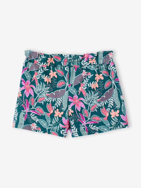 Lot de 2 shorts fille molleton léger mandarine+marine+vert d'eau 5 - vertbaudet enfant 
