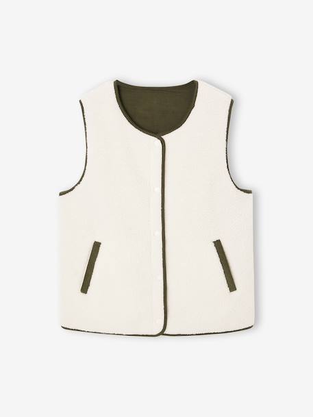 Gilet homme sans manches réversible capsule famille écru 2 - vertbaudet enfant 