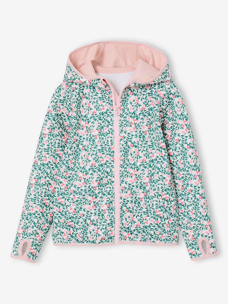 Sweat sport fille zippé écru 1 - vertbaudet enfant 