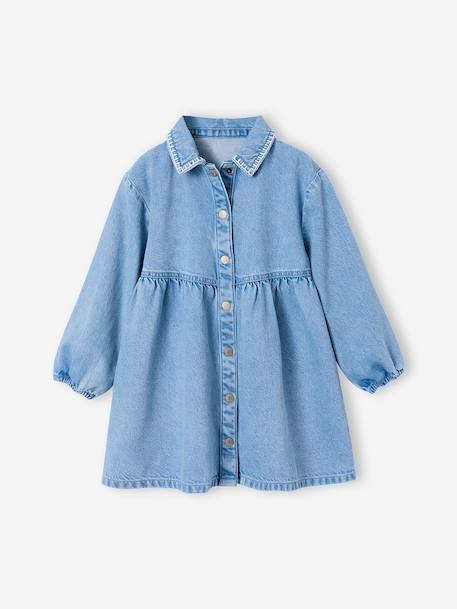 Robe fille en denim double stone 3 - vertbaudet enfant 