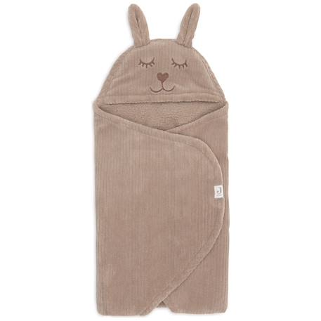 Couverture nomade bunny cloudy rib milky coffee Marron 1 - vertbaudet enfant 