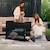 Lit Parapluie Kinderkraft MOON DREAM avec Sommier Suspendu, Matelas Inclus, Pliage en Un Geste et Sac de Transport Beige+Noir 9 - vertbaudet enfant 