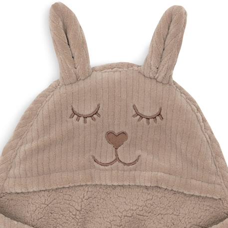 Couverture nomade bunny cloudy rib milky coffee Marron 5 - vertbaudet enfant 