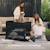 Lit Parapluie Kinderkraft MOON DREAM avec Sommier Suspendu, Matelas Inclus, Pliage en Un Geste et Sac de Transport Beige+Noir 3 - vertbaudet enfant 