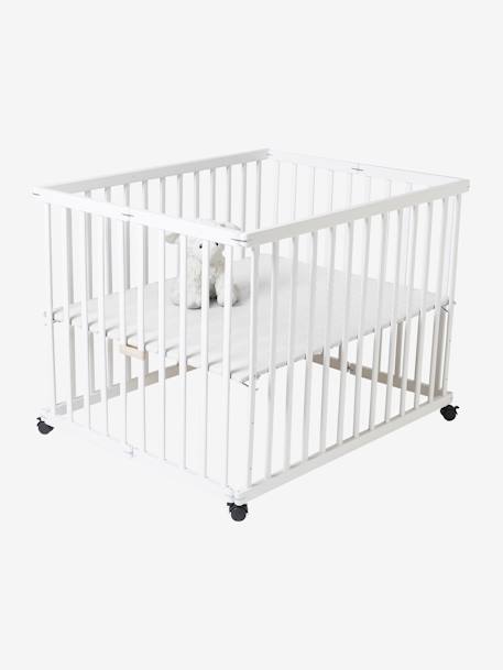 Parc en bois pliant bicolore naturel/blanc+blanc+naturel 11 - vertbaudet enfant 