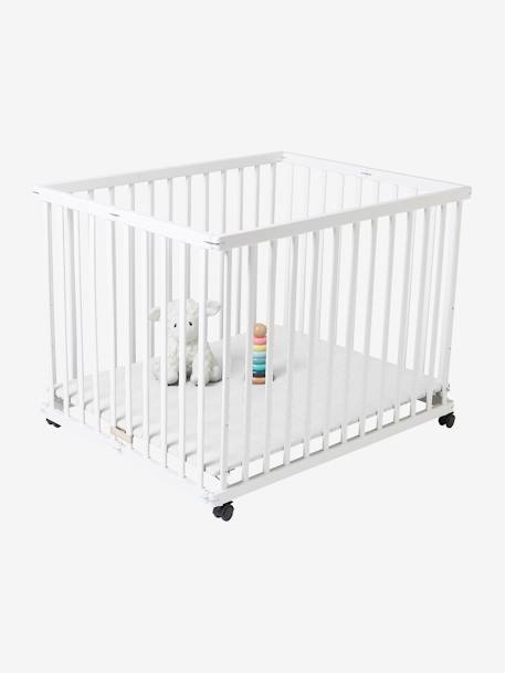 Parc en bois pliant bicolore naturel/blanc+blanc+naturel 14 - vertbaudet enfant 