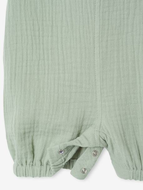 Salopette bébé naissance en gaze de coton beige+denim bleached+vert d'eau 12 - vertbaudet enfant 