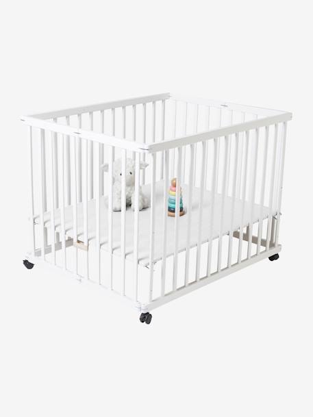 Parc en bois pliant bicolore naturel/blanc+blanc+naturel 13 - vertbaudet enfant 