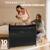 Lit Parapluie Kinderkraft MOON DREAM avec Sommier Suspendu, Matelas Inclus, Pliage en Un Geste et Sac de Transport Beige+Noir 2 - vertbaudet enfant 