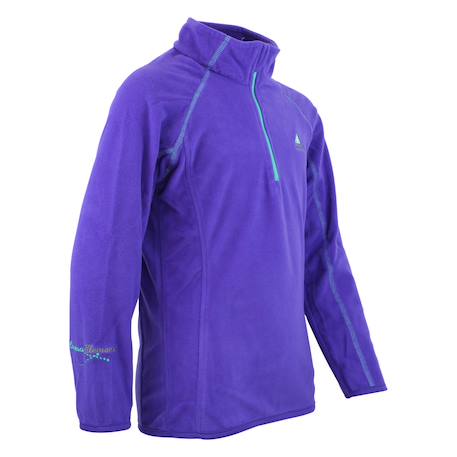Sweat polaire fille fafine Blanc+Corail+Fuchsia+Jaune+Marine+Noir+Turquoise+Vert+Violet 26 - vertbaudet enfant 