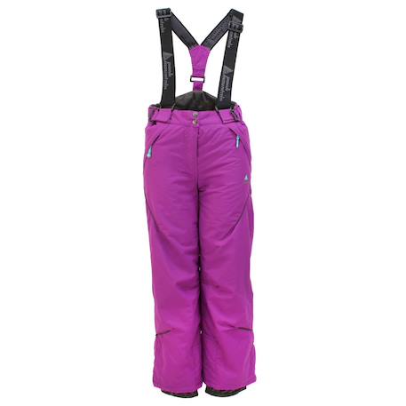 Pantalon de ski fille fapix Noir+Vert+Violet 7 - vertbaudet enfant 