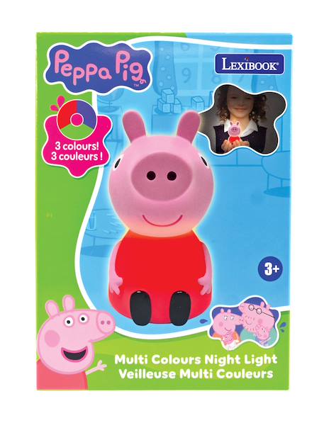 Veilleuse peppa pig en 3d avec variation de couleurs Rose 2 - vertbaudet enfant 