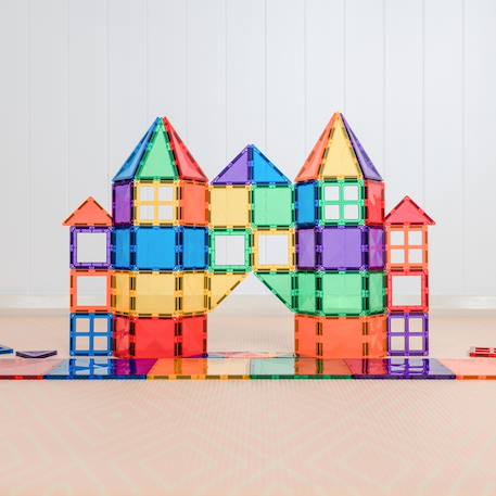 Jeu de construction magnétique arc-en-ciel pack de démarrage, 60 pièces Arc-en-ciel 2 - vertbaudet enfant 