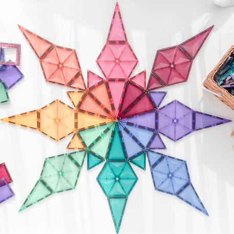 Jeu de construction magnétique pastel méga paquet, 202 pièces Pastel 5 - vertbaudet enfant 