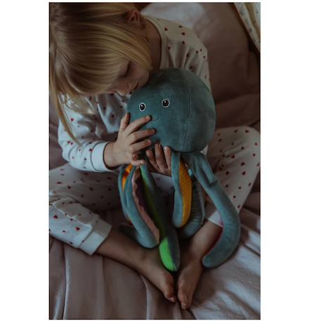 Pieuvre en peluche lestée 1,2 kg Bleu 5 - vertbaudet enfant 