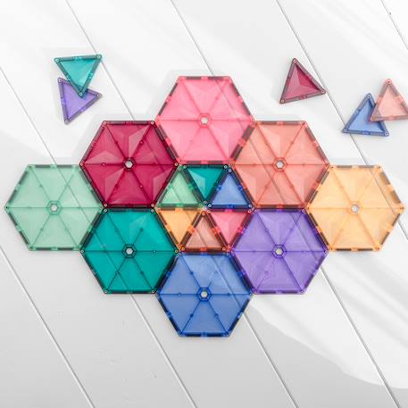 Jeu de construction magnétique pastel pack géométrique, 40 pièces Pastel 5 - vertbaudet enfant 