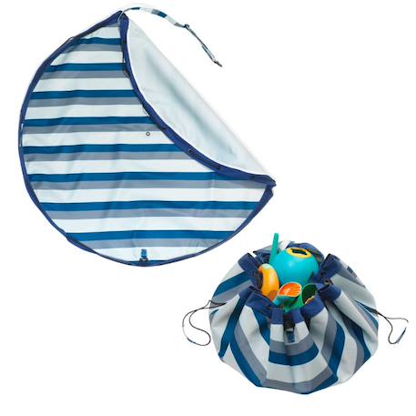 Tapis de jeu & sac à jouets- outdoor - blue green stripes Bleu & multicolour 1 - vertbaudet enfant 