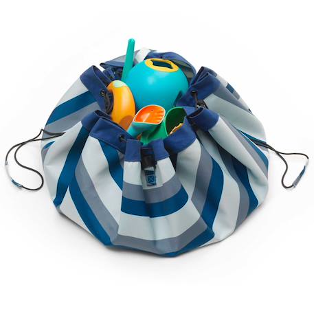 Tapis de jeu & sac à jouets- outdoor - blue green stripes Bleu & multicolour 6 - vertbaudet enfant 
