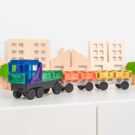 Jeu de construction magnétique arc-en-ciel paquet de transport, 50 pièces Arc-en-ciel 5 - vertbaudet enfant 