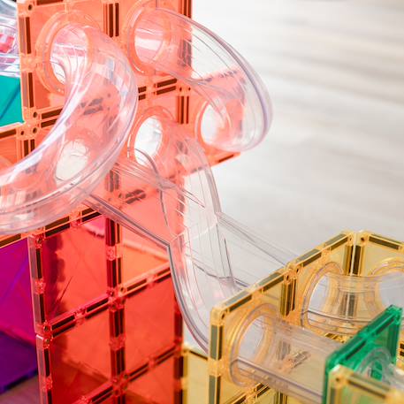 Jeu de construction magnétique arc-en-ciel paquet course de balle, 66 pièces Arc-en-ciel 5 - vertbaudet enfant 
