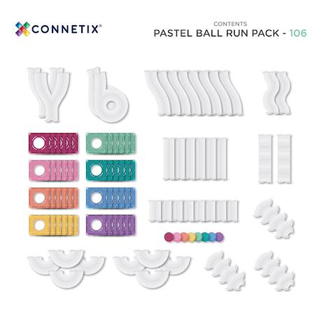 Jeu de construction magnétique pastel paquet course de balle , 106 pièces Pastel 6 - vertbaudet enfant 