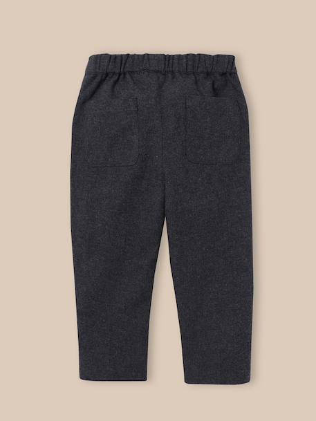 Pantalon esprit flanelle bébé Gris flannel 2 - vertbaudet enfant 