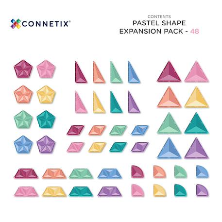 Jeu de construction magnétique pastel pack d'extension de forme, 48 pièces Pastel 6 - vertbaudet enfant 