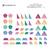 Jeu de construction magnétique pastel pack d'extension de forme, 48 pièces Pastel 6 - vertbaudet enfant 