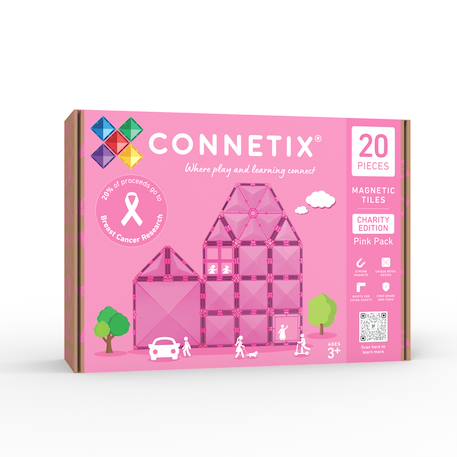 Jeu de construction magnétique édition caritative pack pink, 20 pièces Pink 1 - vertbaudet enfant 