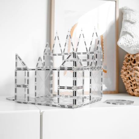 Jeu de construction magnétique clair paquet de plaques de base, 2 pièces Transparent 5 - vertbaudet enfant 