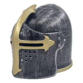 Casque De Chevalier Croisé Luxe Enfant – 25 Cm, Argent Et Or, Déguisement LP Divertissements