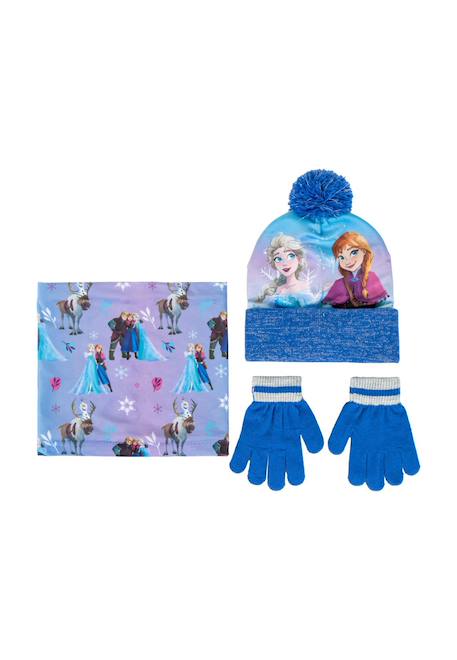 Bonnet + Gants + Tour de cou La Reine des Neiges Multicolor 1 - vertbaudet enfant 