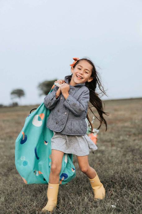 Tapis de jeu & sac à jouets- outdoor - play Bleu & multicolour 2 - vertbaudet enfant 