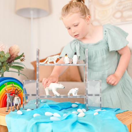 Jeu de construction magnétique clair paquet rectangle, 12 pièces Transparent 2 - vertbaudet enfant 