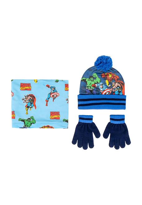 Bonnet + Gants + Tour de cou snood - Avengers Multicolor 1 - vertbaudet enfant 