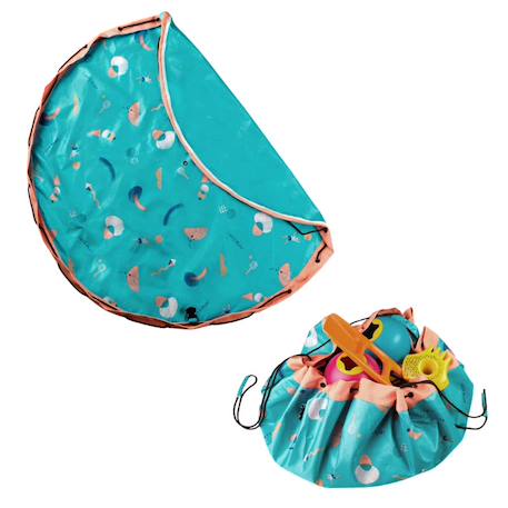 Tapis de jeu & sac à jouets- outdoor - play Bleu & multicolour 1 - vertbaudet enfant 