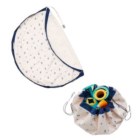 Tapis de jeu & sac à jouets- outdoor - ballon Beige & Bleu 1 - vertbaudet enfant 