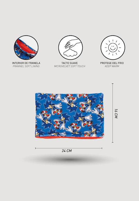 Tour de cou - Snood de nuit sonic pour enfants Multicolor 5 - vertbaudet enfant 