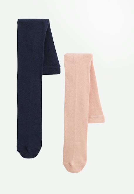 Lot de 2 paires de collants enfant tchatcha Bleu 1 - vertbaudet enfant 
