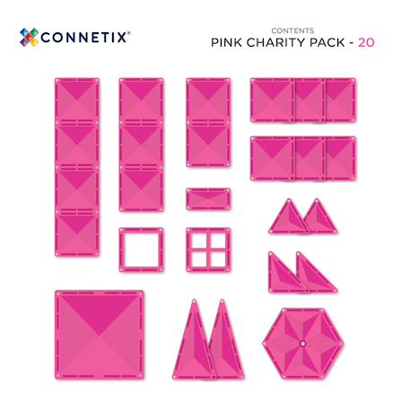 Jeu de construction magnétique édition caritative pack pink, 20 pièces Pink 6 - vertbaudet enfant 