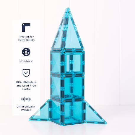 Jeu de construction magnétique édition caritative pack teal, 20 pièces Teal 3 - vertbaudet enfant 