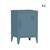Lot de 2 tables de chevet industrielle métal, 1 porte Bleu gris+Lilas 2 - vertbaudet enfant 