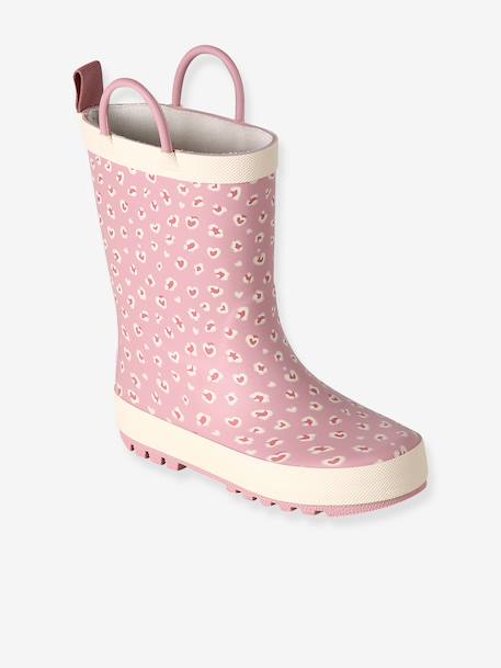 Bottes de pluie fille caoutchouc imprimé collection maternelle beige imprimé+rose imprimé 7 - vertbaudet enfant 