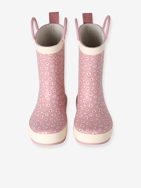 Bottes de pluie fille caoutchouc imprimé collection maternelle beige imprimé+rose imprimé 10 - vertbaudet enfant 