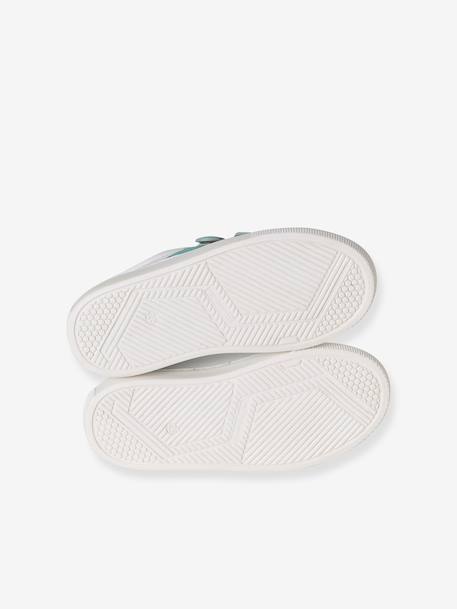 Baskets enfant cuir scratchs bleu jean+lot bleu+lot vert+marine 17 - vertbaudet enfant 