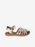 Sandales scratchées cuir enfant collection maternelle écru+or 10 - vertbaudet enfant 