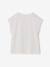 Tee-shirt motif fantaisie fille abricot+bleu grisé+écru+fraise 10 - vertbaudet enfant 