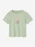 Tee-shirt fille imprimé manches courtes écru+mauve+rose+vert sauge 10 - vertbaudet enfant 