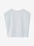 Tee-shirt fille cropped manches courtes épaulées bleu pâle+rose pâle 4 - vertbaudet enfant 